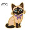 Enamel Animal Badge Bow Tie Cat Brooch Cartoon Kitten Metal Theme Brooch Pin Hats Bags Scarves Clothes Decorative Accessory Lapel Pin