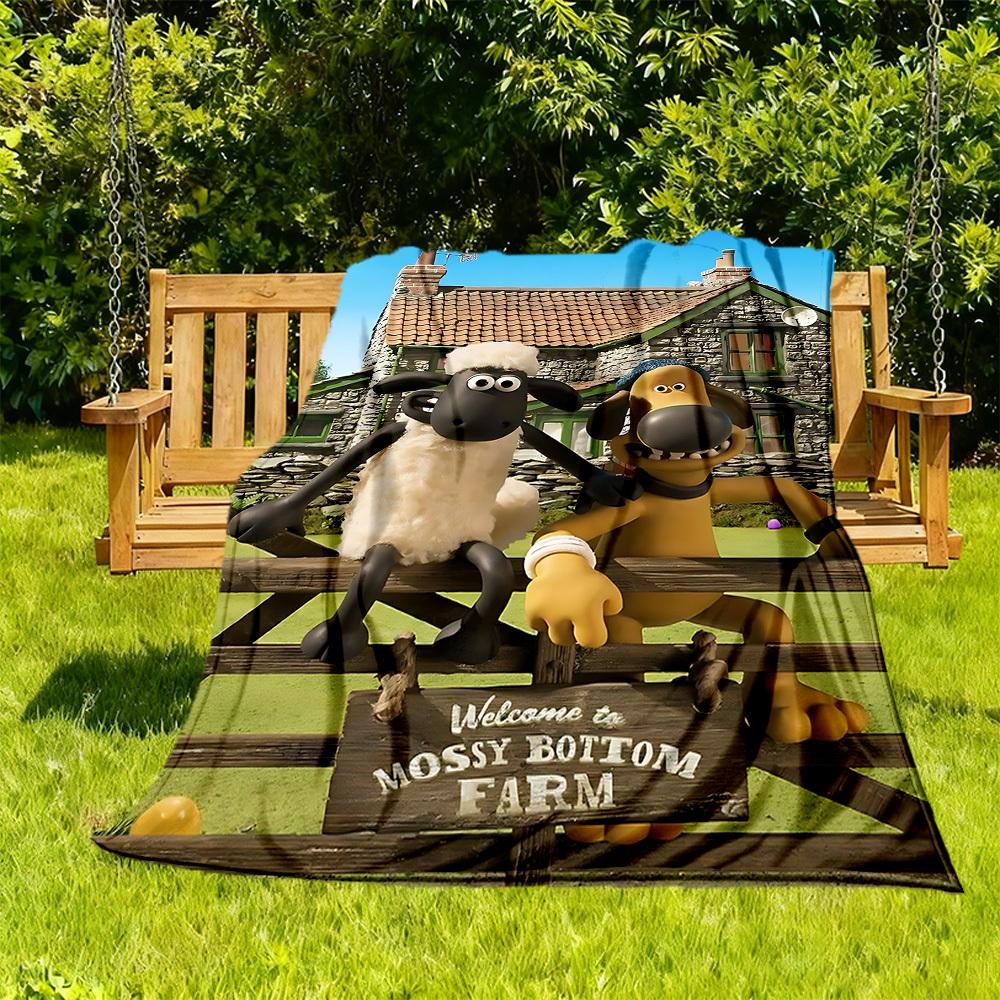

1pc Sheep Shaun Dog Outdoor Blanket Lightweight Flannel, Soft & Warm, All-Season Use for Sofa, Outdoor, Camping, Living Room, Office077 130cmx150cm
