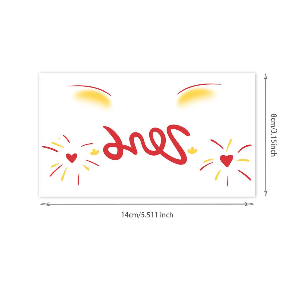 Girls And Children Cute Face Makeup Creative Face Sticker Rich Fireworks Makeup Sticker Tattoo Sticker