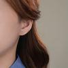 Beixi S925 Sterling Silver Meteor Diamond Studs: Shiny Zirconia Star Row Earrings, Simple & Exquisite.
