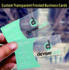 Bulk Custom Transparent PVC Color Paper Cards 200PCS 8.5x5.4cm for Business Gift Enclosure Logo Personalization