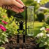 Garden Rainfall Measuring Tool Frog Rain Gauge, Metal Holding Umbrella Stake, Weatherproof Stake Decorative Measurement Gauge for Outdoor Yard