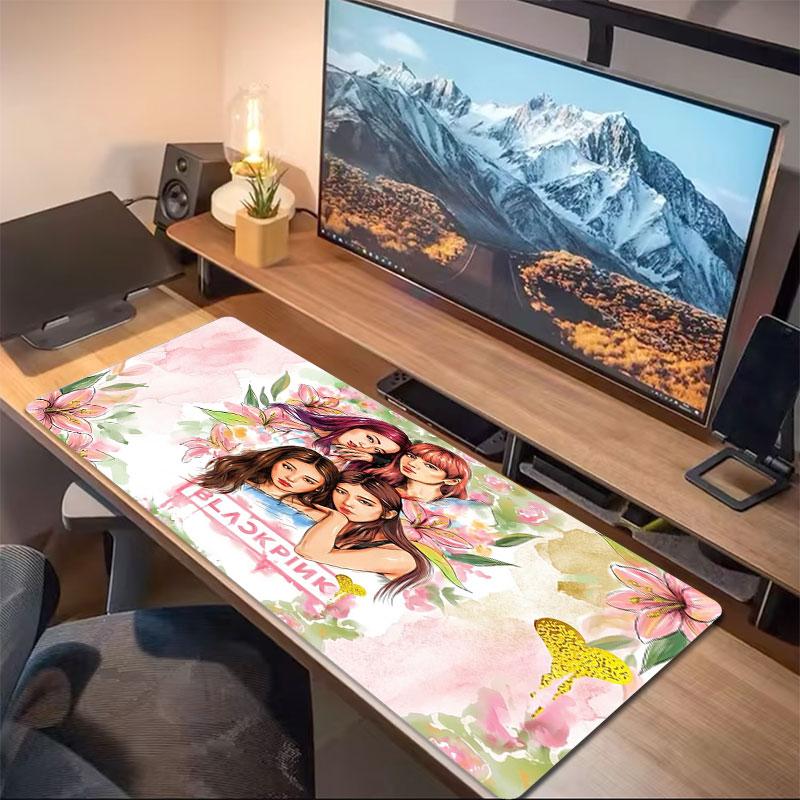Blackpink Large Size Mouse Pad Large Gaming Table Cushion Nonslip Laptop Tablet Big Mousepad Xxl Mat Mini Pc Playmat With Lock Edge