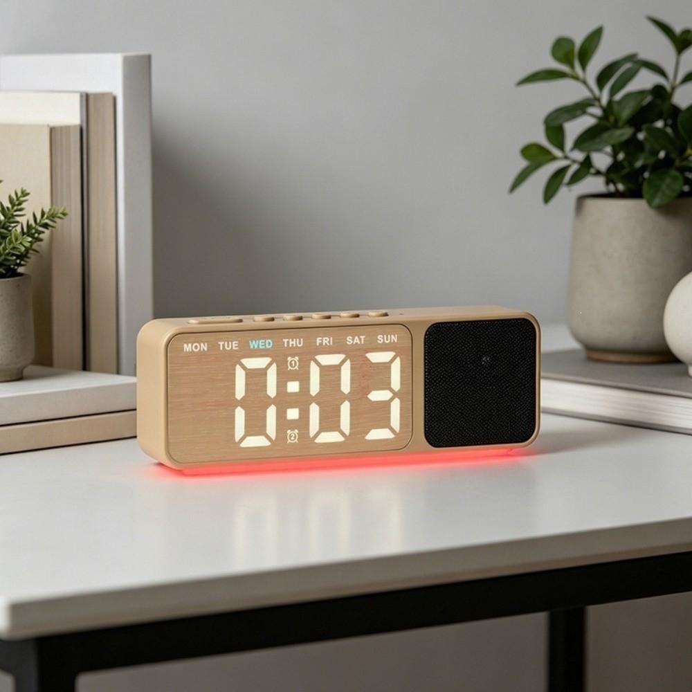 Time / Week / Date Display LED Digital Alarm Clock Dual Alarms Electronic Table Clock Home Decor