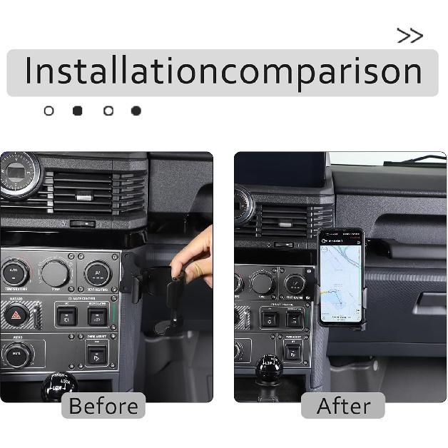 

Multi-Function Drink Cup Phone Holder 2 in 1 Bolt-on Center Console Cell Phone Holder Compatible with Ineos Grenadier 2020-2024 Center Console Right