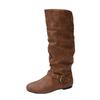 Plus Size Shoes for Women 36-43 Autumn Spring 2026 Women Round Toe Comfortable Platform Non-slip Mid-calf Boots Women Shoes