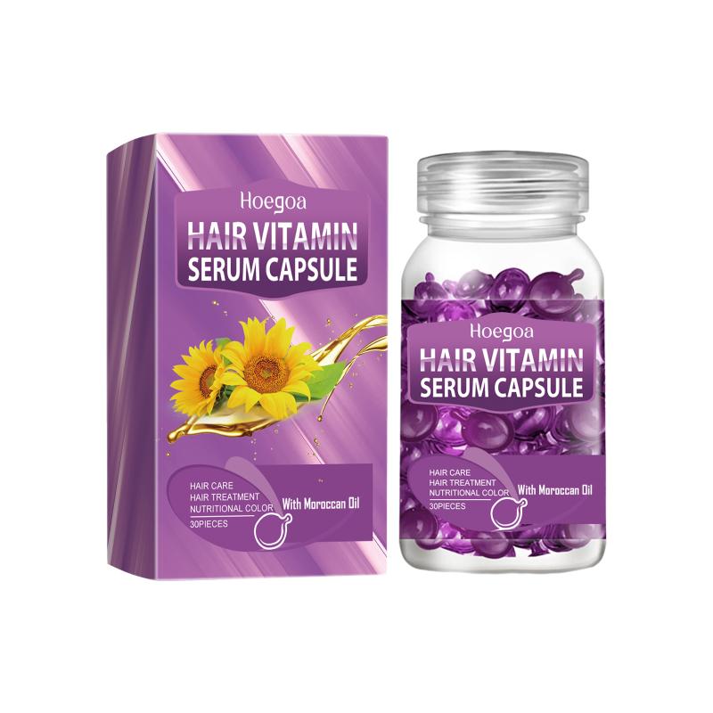 Hladivá vlasová vitamínová kapsle pro krepaté roztřepené vlasy Marocká Hloubková výživa Lesklý hebký finiš Denní