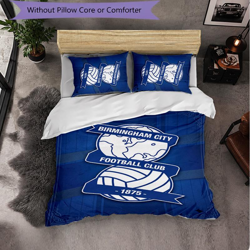 Birmingham City Themed Bedding 3Pcs Duvet Cover Set Decorative Bed Linen For Teen Room Home Decoration