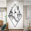 Nordic Style Ins Deer Door Stickers Home Decor Removable Hallway Stair Decoration Vinyl Mural Decals