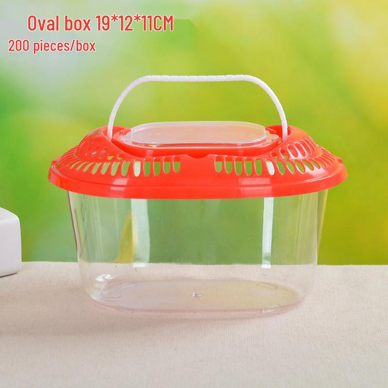 Transparent Multi-Size Handheld Pet Breeding Box and Tank for Turtles, Goldfish, and Hamsters