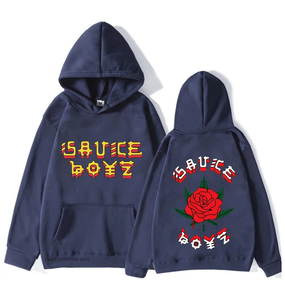 Eladio Carrion Sauce Boyz Hoodies Monarca Harajuku Anime Lässig Kawaii Manga Sweatshirts Cartoon Kleidung Damen Streetwear