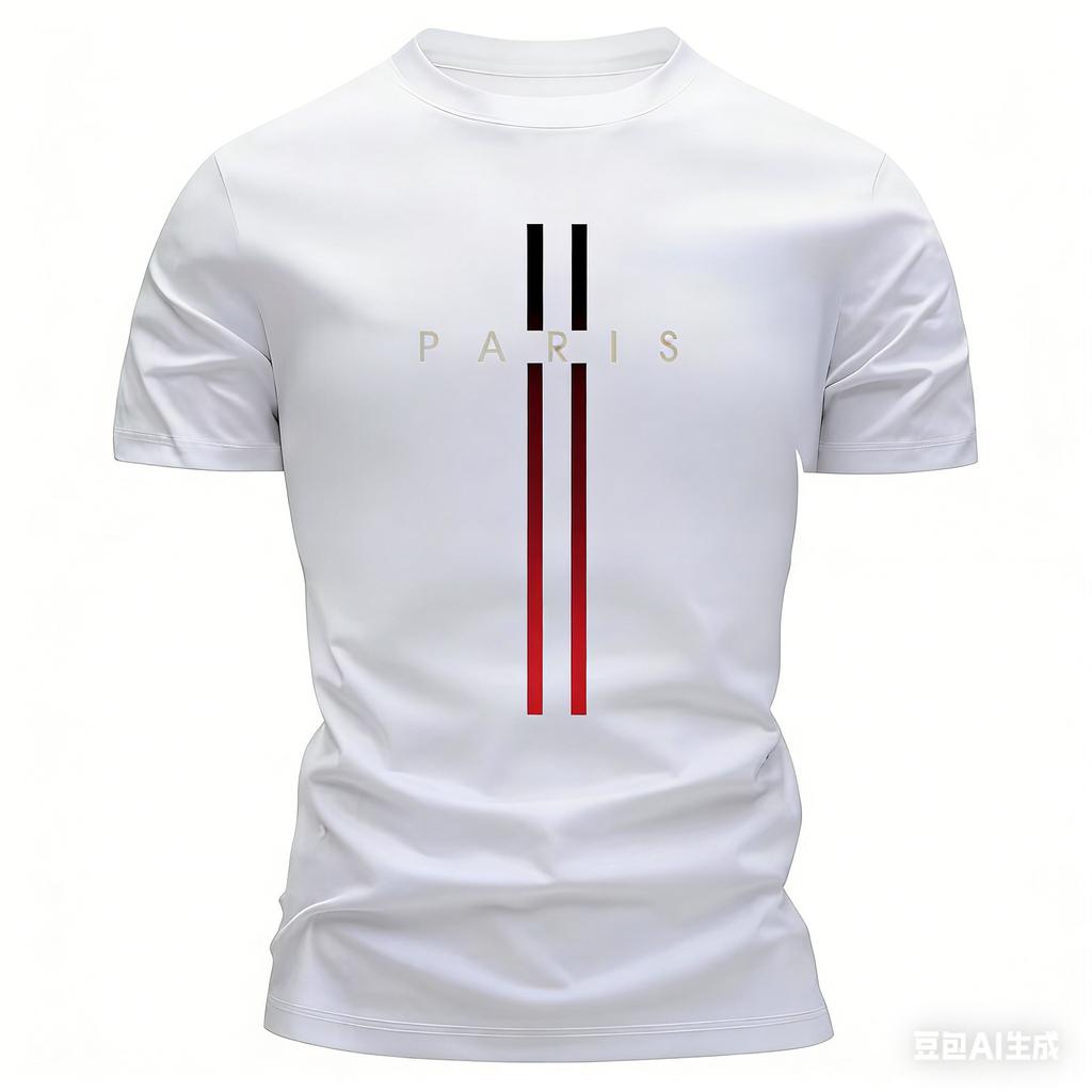 T-shirt de sport pour homme Taille européenne Manches courtes Col rond Séchage rapide Respirant