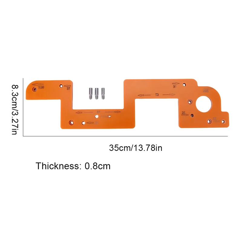 AT19-Arc Grooving Auxiliary Tool Handle-Free Slotting Mold Woodworking Round Corner Radius Template For Wardrobe Handle