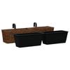 VidaXL Pots de fleurs 2 pcs jacinthe d'eau marron 45581