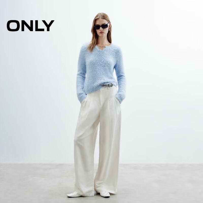 ONLY Women's 2025 Autumn Soft V-Neck Long Sleeve Knit Sweater