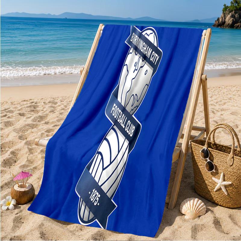 Birmingham Football Club Beach Towel Microfiber Beach Towel, Lightweight and Quick-Dry, for Summer Travel, Swimming Pool Fan Birthday Gift