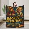 Back To The Future Blankets  Travel Office Flannel Throw Blanket For Couch Bed Warm Soft Custom Quality Bedspread