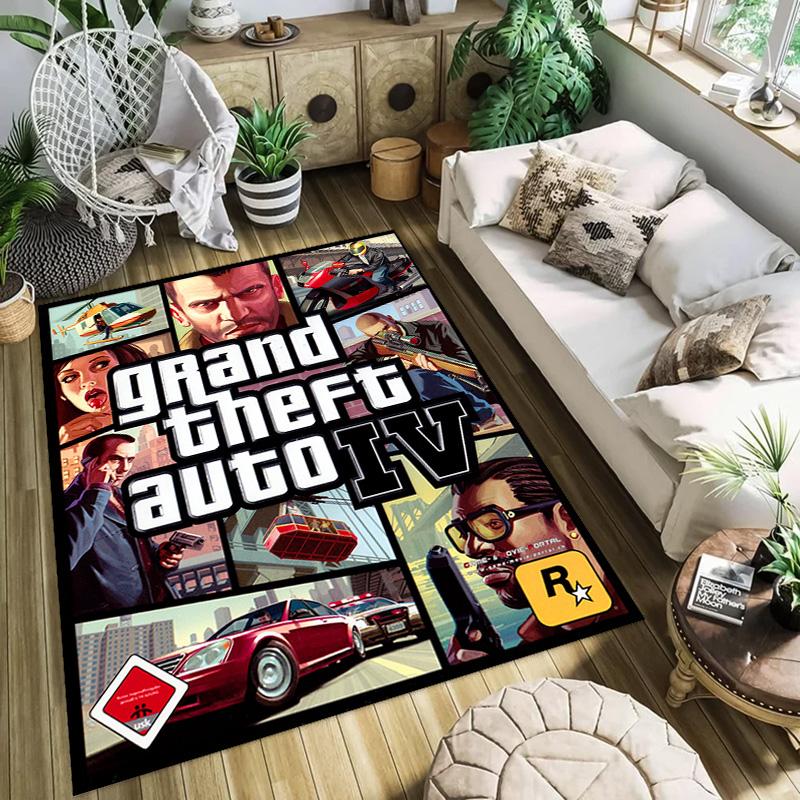 Grand Theft Auto V: Приключения ковровые напольные коврики Декор для дома Украшение для общежития Подушка для офисного кресла Искусство
