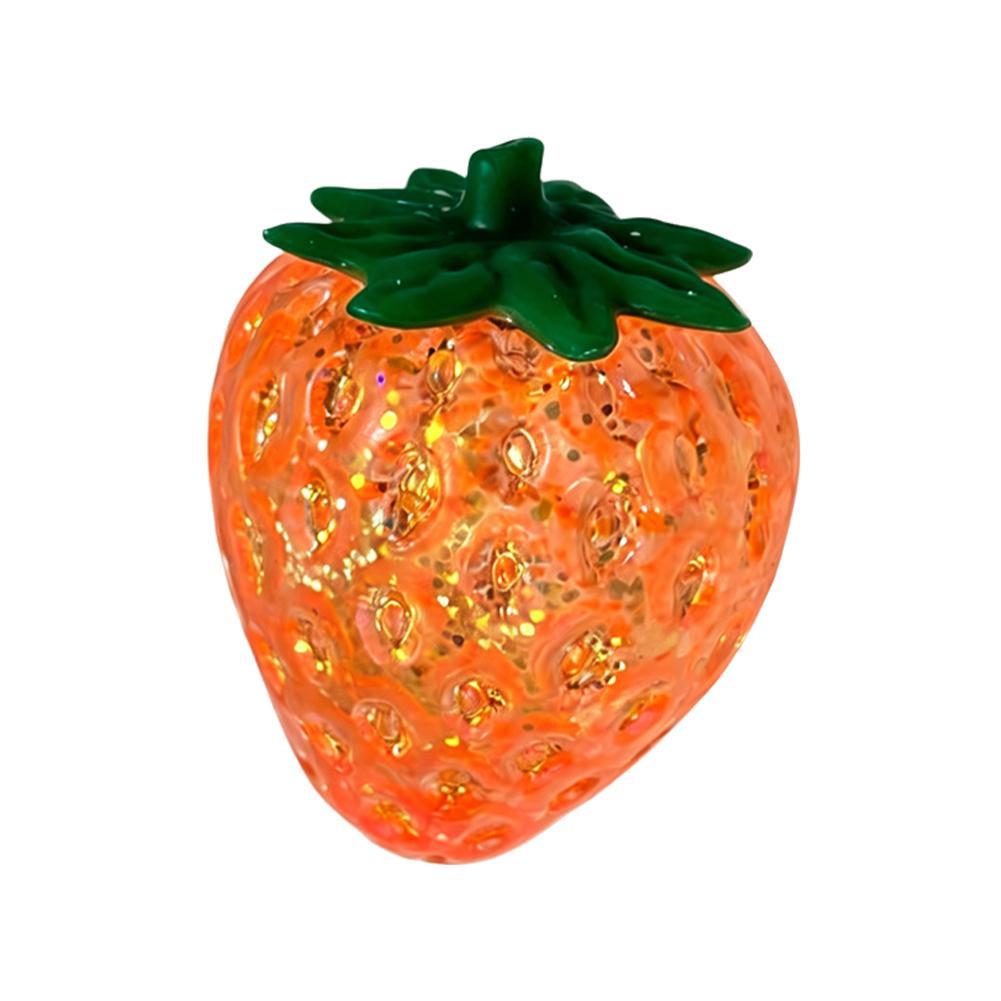 Squishy Aardbei Stressbal Speelgoed Creatieve Aardbei Geen Terugslag Knijp Fidget Speelgoed ASMR Sensorisch Stressverlichtend Speelgoed oranje