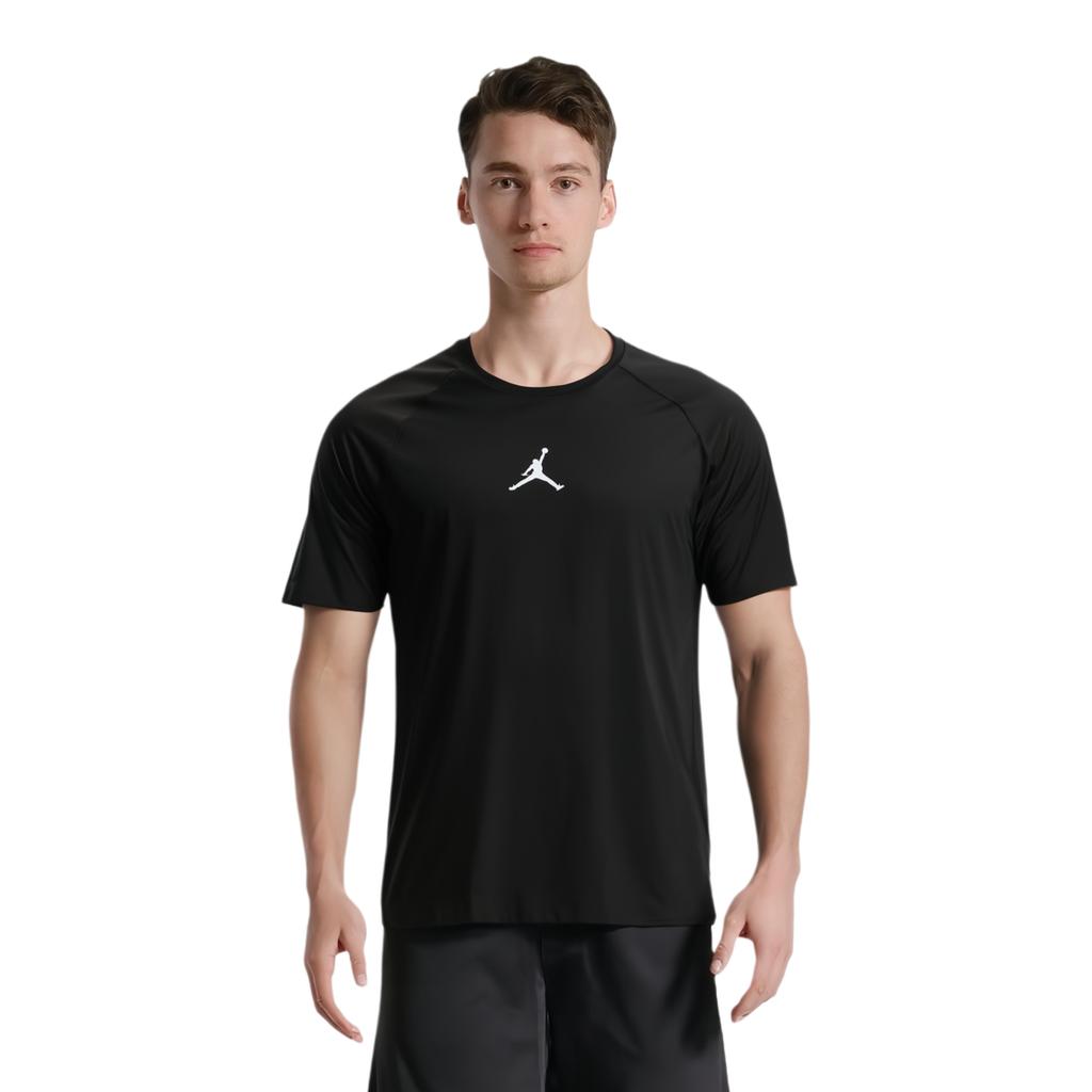 Jordan T Shirts Men's Black Crew Neck Moderate Straight Fit 889714-013