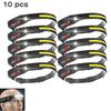 1-10PCS COB Induction Headlamp Built-in Battery Sensor Head Flashlight USB Rechargeable 5 Lighting Modes Waterproof Headlight