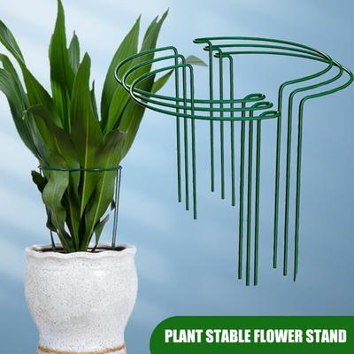 2Pcs Plant Support Stake Half Circle Plant Support Ring Peônia Tomate Hortênsia Planta Gaiola Alto Vasos Plantas Suporte Frame Garden Supplies