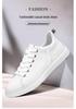 Men's Genuine Leather Retro White Cowhide Sneakers
