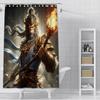 Spiel Black Myth Wukong Duschvorhang Wasserdicht Polyester Stoff Farbe Bad Vorhänge Home Badezimmer Dekor Vorhang Mit Haken
