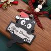 1pc Cute Black Cat Wooden Merry Christmas Decoration Xmas Tree Car pendant Creative Funny Home Party Ornament 2026 New Year