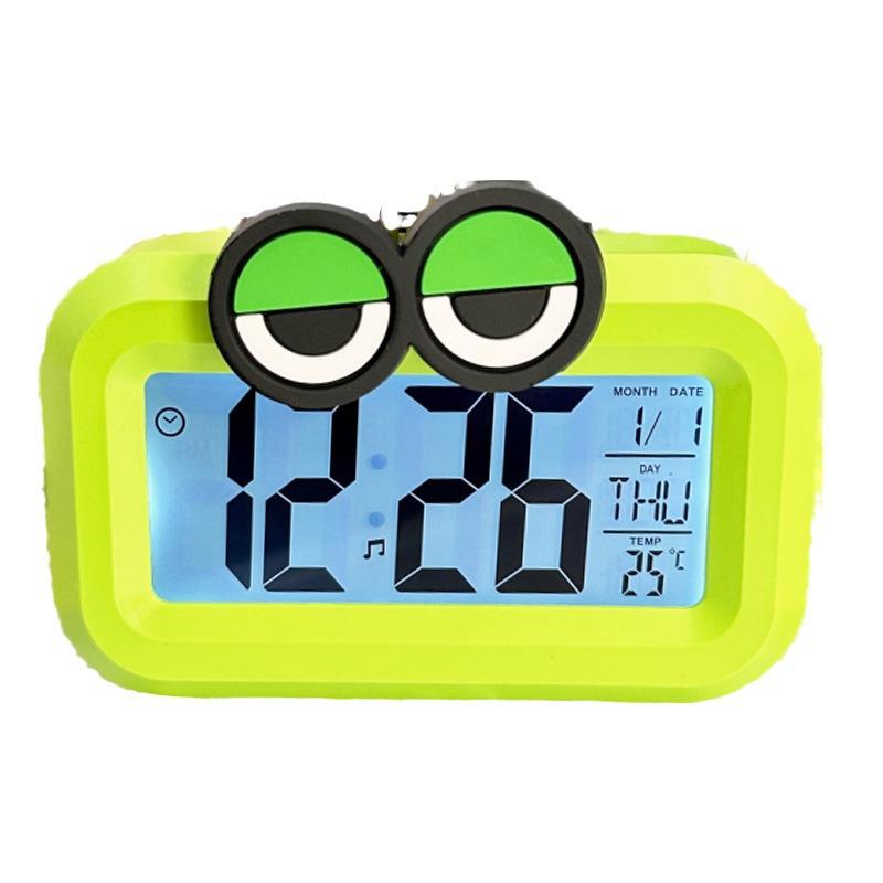 Charming Multifunctional Luminous Alarm Clock for Students - Compact Creative Bedside Clock with Snooze Feature