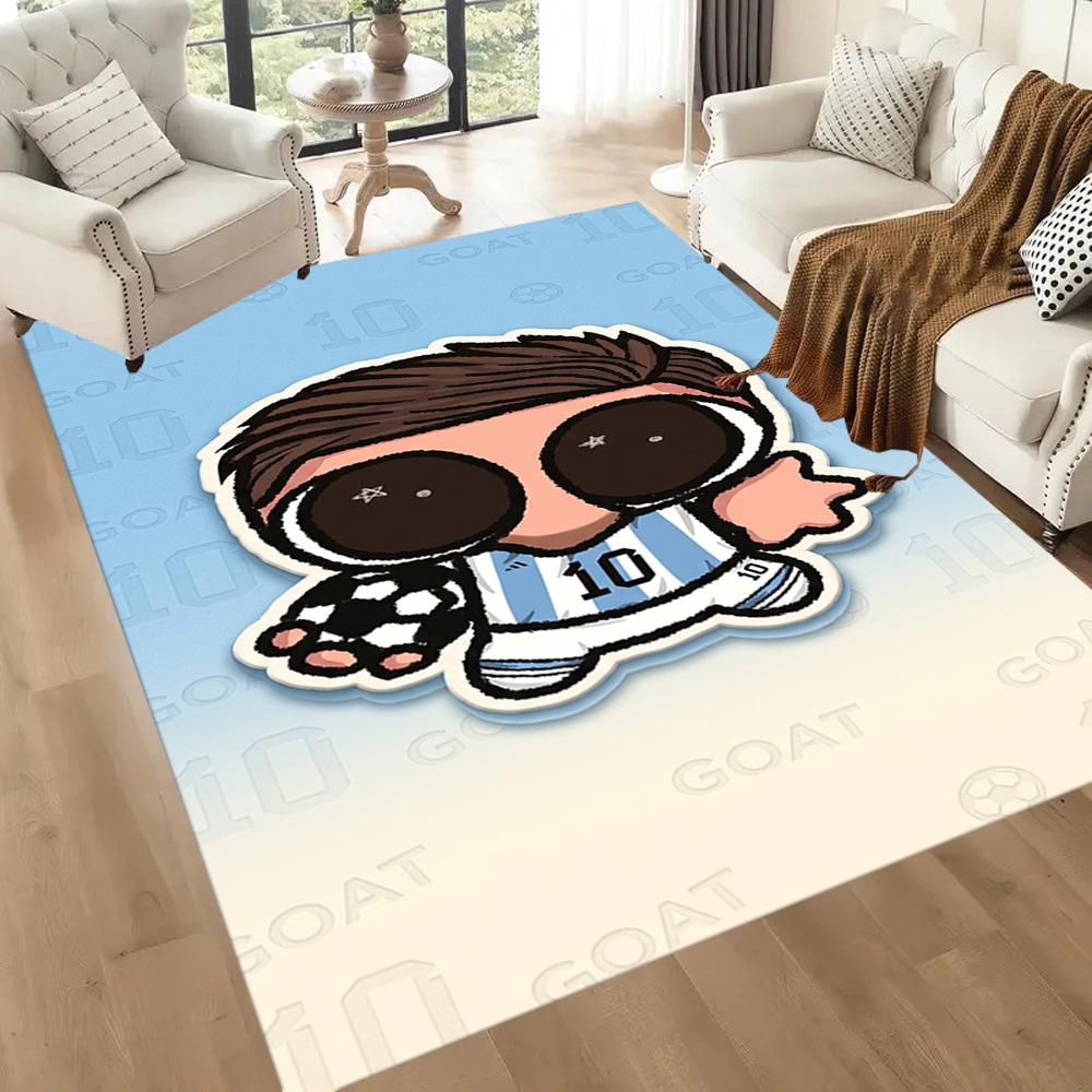 Messi 536 Fußmatten-Design für Eingangsbereich Foyer Wohnzimmer Flur Rutschfester Teppich Anime Bürodekoration Perfektes Geschenk für Valentinstag Hochzeit Geburtstag