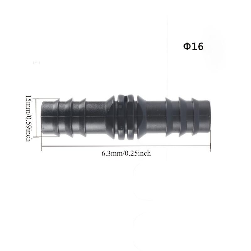 5pcs Irrigation Connectors With Barbed Fittings For 16mm Drip Hoses  Standard Drip And Sprinkler Systems Connectors Adapter