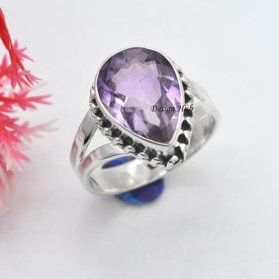 Bijoux en argent sterling 925 faits à la main avec pierres précieuses d'améthyste pour cadeau de Noël