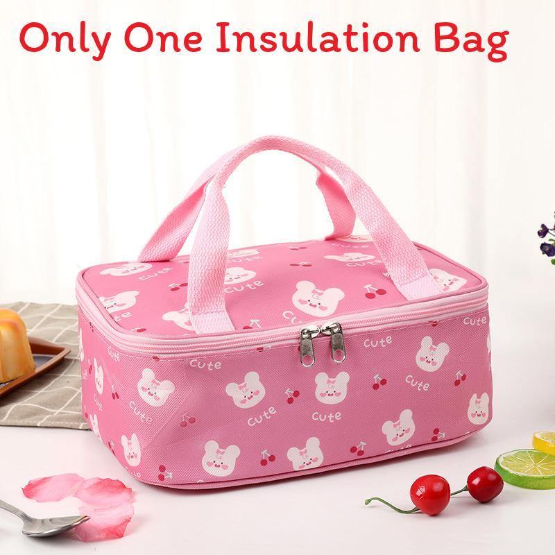Cartoon Insulated Lunch Bag With Aluminum Foil For Students And Kids