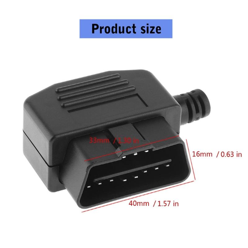 Multipurpose 16 Pin OBD2 Scanner Adapter For Car Trucks Easy Setups ABS Design Automotive Diagnostic Connection