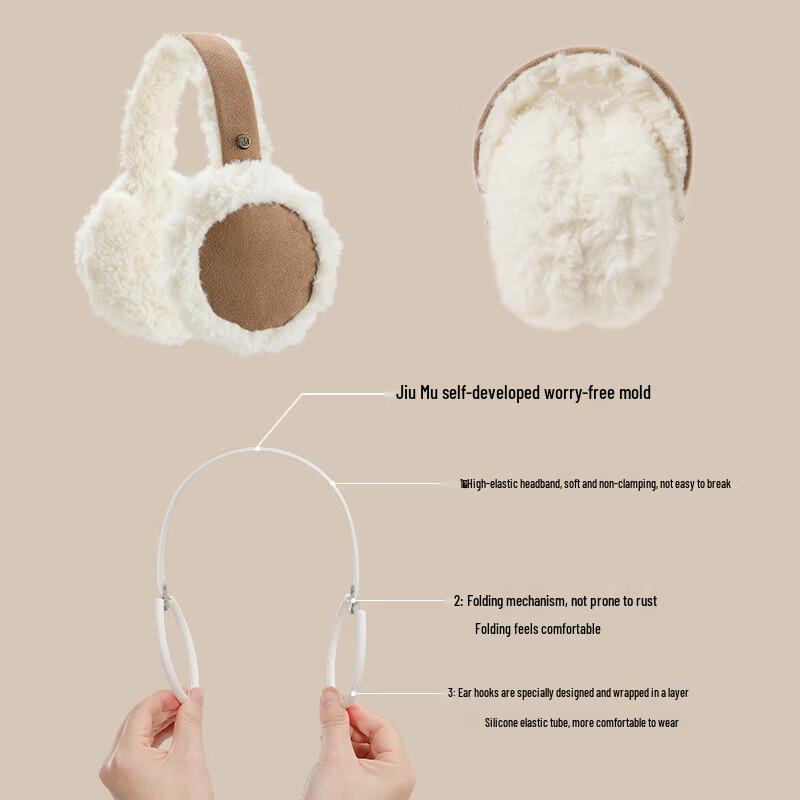 JIUMU Women's Winter Foldable Earmuffs