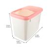 10Kg Rice Storage Bin Thickened Plastic Rice Bucket Moisture Proof Sealed Grain Container Food Grade Storage Box for Beans Flour
