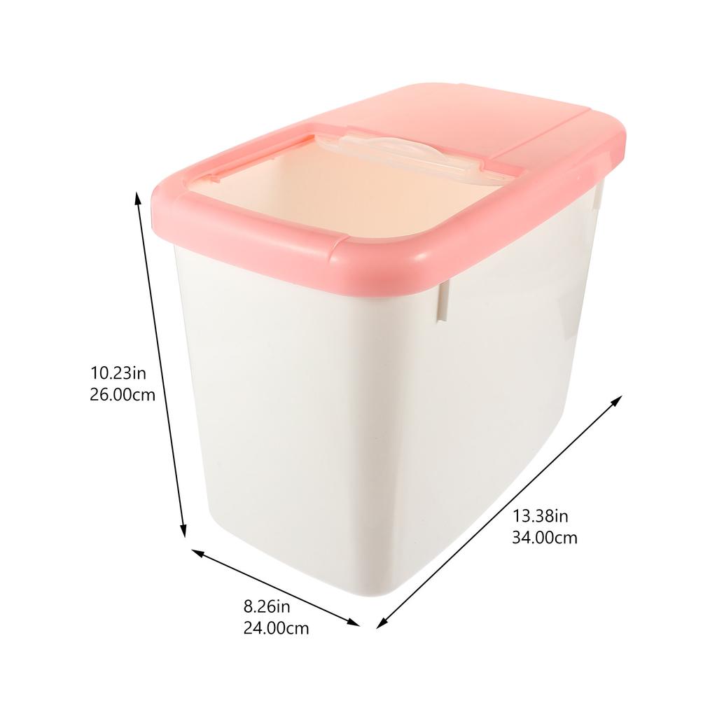 10Kg Rice Storage Bin Thickened Plastic Rice Bucket Moisture Proof Sealed Grain Container Food Grade Storage Box for Beans Flour