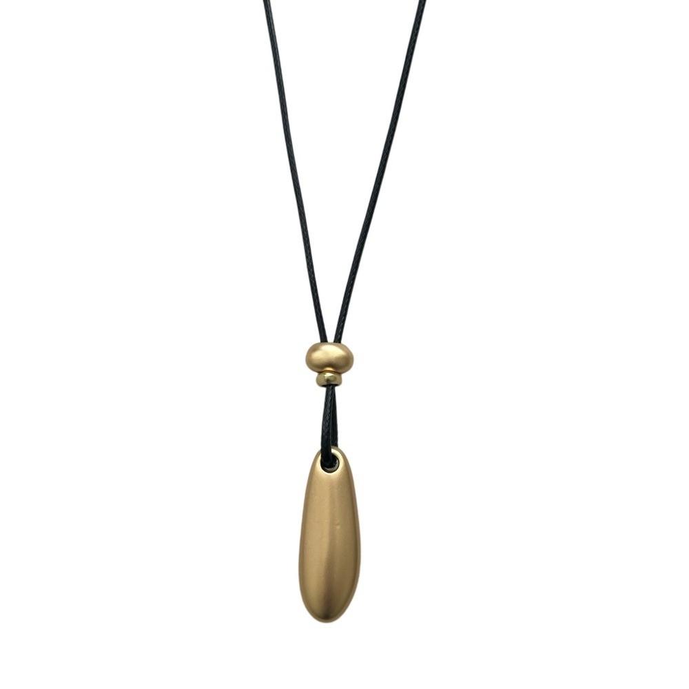Water Drop Shaped Drop Shaped Necklace Metal Long Clavicle Chain Simple Long Necklace  Outdoor