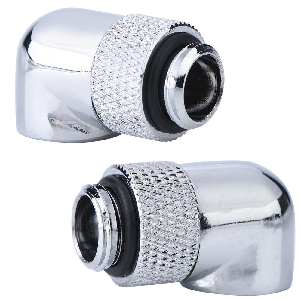 90 Degree Angle   Tube Fitting PC Water Cooling G1Celsius4 Thread Elbow Connector Black