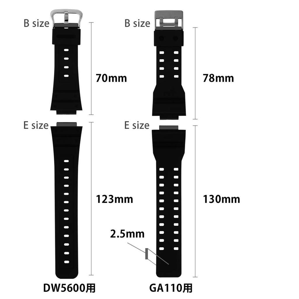 CASSIS Silicone Watch Fully for 16mm Includes Replacement X1117465019016D Strap, Waterproof, GSK, Diameter, Black, Tool,