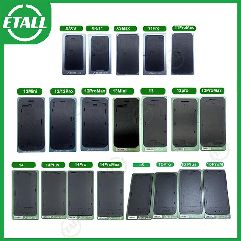 

LCD Lamination Mold Silicone Black Pad Mat With Frame Mould For iPhone 8 to 15 Pro Max LCD Screen Repair 12mini