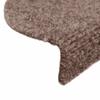 vidaXL Stufenmatten Selbstklebend 15 Stk. 56x17x3 cm Hellbraun Halbrund