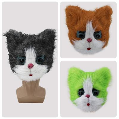3 cores máscara de gatinho fofo máscara de animal engraçado máscara de baile de máscaras adereços de desempenho de festa de Halloween