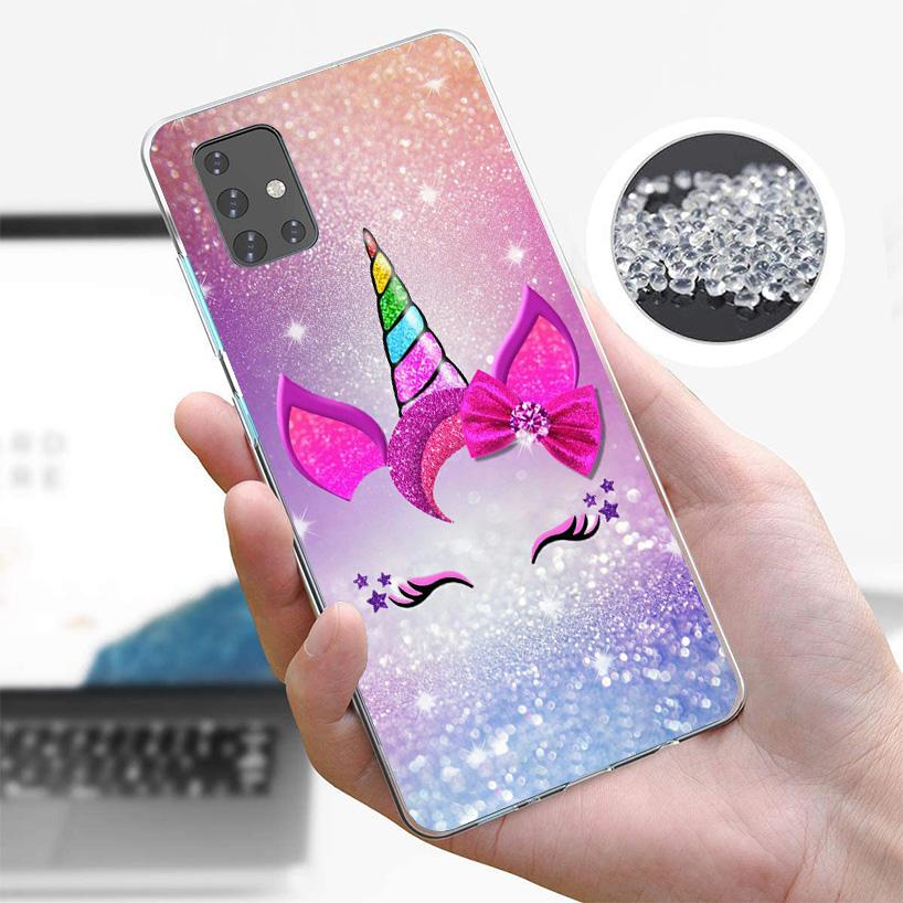 Pink Unicorn Rainbow Phone Case For Samsung Galaxy A52 A32 A22 A12 A51 A31 A50S A30S A20S A10S Note 20 Ultra 10 Plus S10 A72 A71