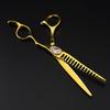 6.0 Inch Gold Gypsy Brick, Oil Head Scissors, Hair Scissors, Hair Scissors, Tooth Scissors, Thin Scissors