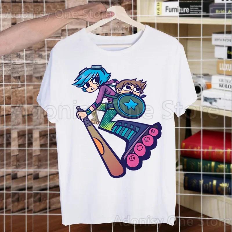 Scott Pilgrim Men's Casual Printing Men's T-shirt High-fashioned Short-sleeved T-shirt Men Shirt T Shirt