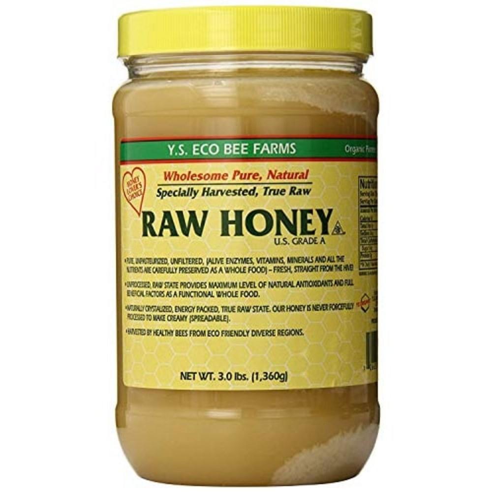 Farms HONEY Unfiltered Unpasteurized Kosher YS Eco Bee Honey YS Eco Bee RAW - 3lbs