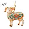Acrylic Animal Pendant 2D Goat Christmas Ornament Farm Car Rearview Mirror Ornament Charm Auto Interior Hanging for Tree Home Window Decor