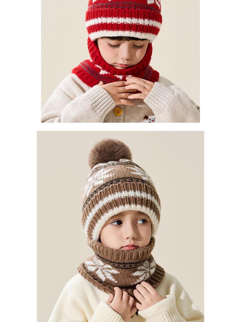 Neue süße gestrickte Kinderhüte: Warme, verdickte, ohrenschützende Schalmützen für Jungen und Mädchen, perfekt für Herbst und Winter